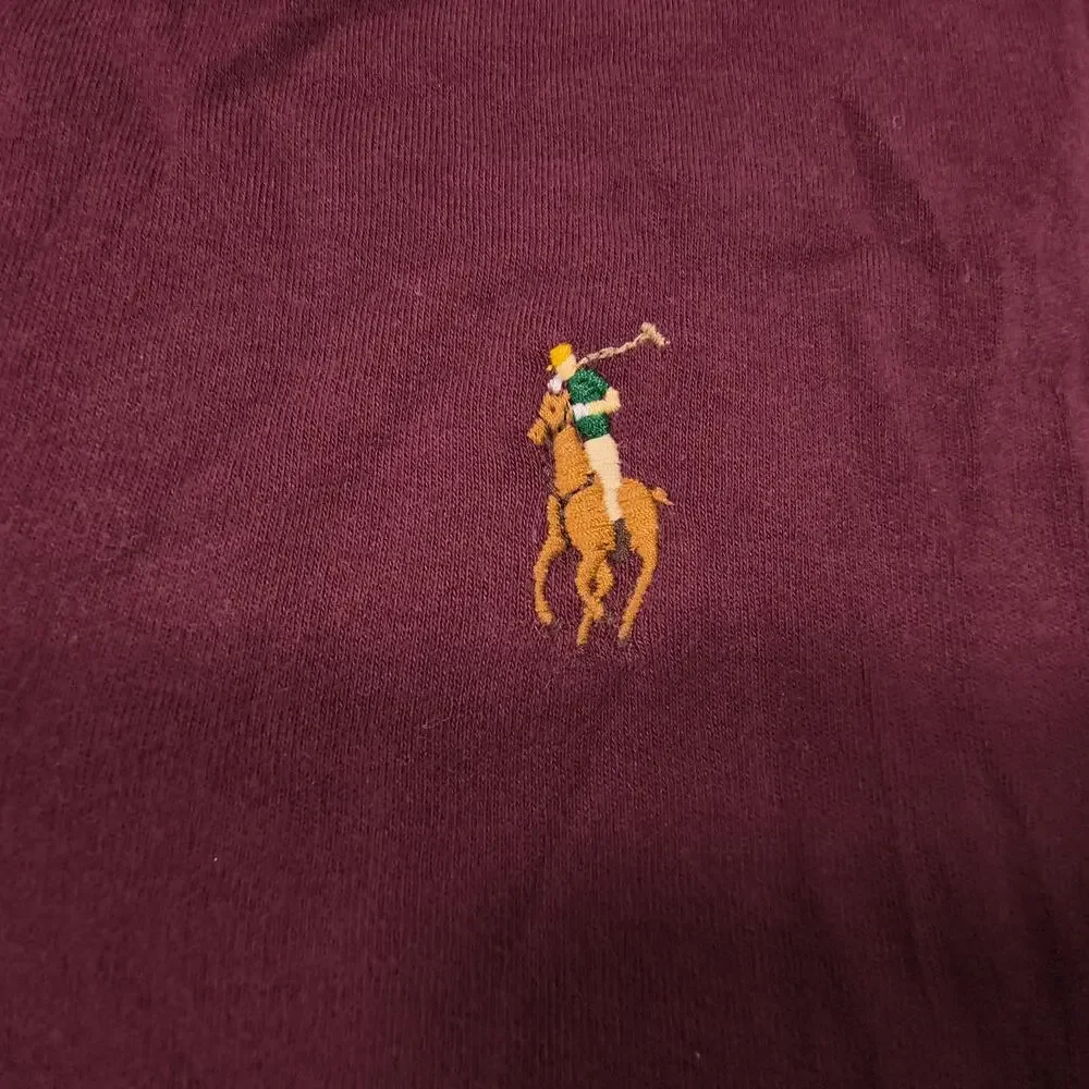 Polo Ralph Lauren Classic Fit Casual Collared Polo Shirt Men Size Large L Maroon